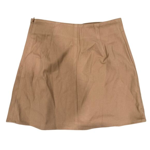 Commense Y2K Clueless Magnet Closure Pleated Mini Skirt Beige Preppy Small - Picture 3 of 6